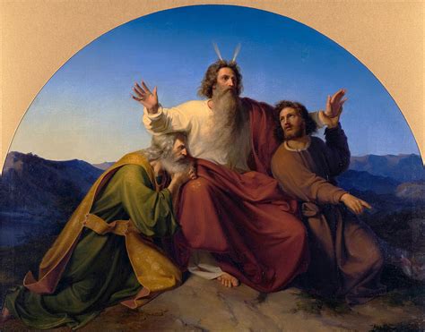 Moses Aaron And Hur Painting by Alexander Heubel