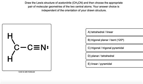 Acetonitrile CH3CN: Molecular Geometry Hybridization, 43% OFF