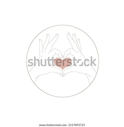 Line Art Hands Heart Black White Stock Vector (Royalty Free) 2127893723 ...