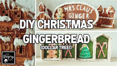 DIY DOLLAR TREE GINGERBREAD | DIY GINGERBREAD HOUSES - YouTube