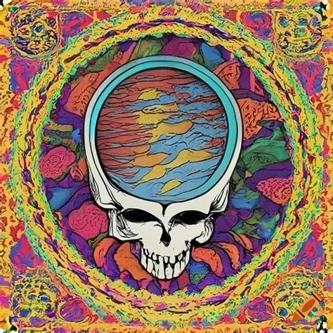 Psychedelic grateful dead album cover