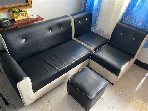 Leather Small Sofa Set, Furniture & Home Living, Furniture, Sofas on ...