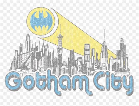 Skyline Transparent Gotham - Youth: Batman-gotham City Distressed, HD ...