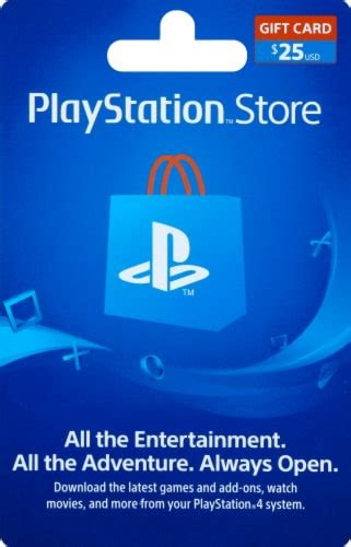 Sony PlayStation $25 Gift Card – Activate and add value after Pickup, $0.10 removed at Pickup ...