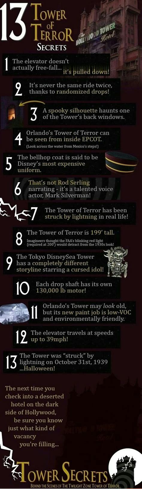 13 secrets about The Tower of Terror | Disney facts, Disney secrets ...