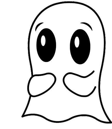 Ghost Cartoon Sticker - Ghost Cartoon Funny Face - Discover & Share GIFs