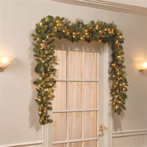 The Holiday Aisle® 9' Carolina Garland with 100 Clear Lights & Reviews ...