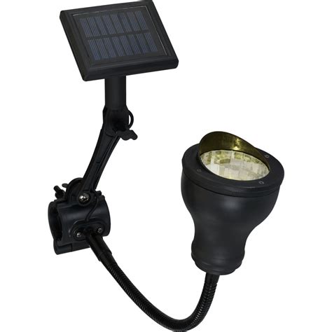 Portfolio Black Plastic Solar Powered Flag Pole Light at Lowes.com