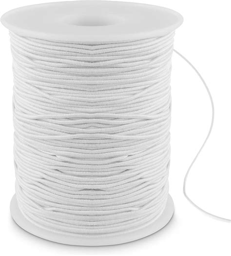 1 Rolls 100m White Elastic Beading Thread 1 mm Elastic for Bracelet ...