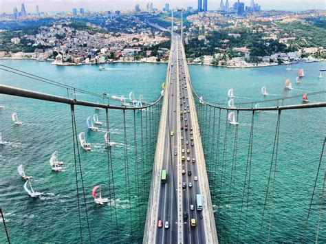 the bosphorus bridge in istanbul connecting europe and asia | Bosphorus bridge, Istanbul travel ...