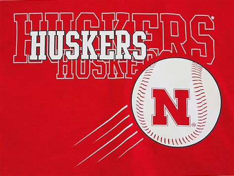 Red SS Baseball Huskers Tee Cornborn