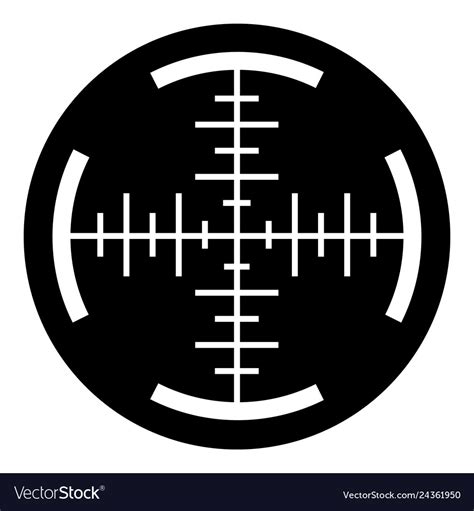 Sniper crosshair icon simple style Royalty Free Vector Image