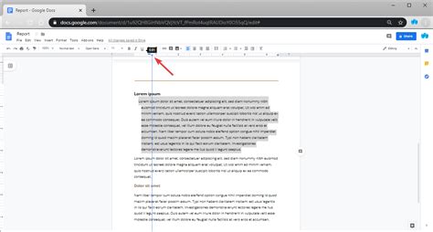 How to indent the second line in Google Docs