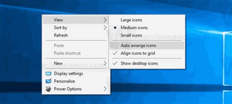 Enable Icons Auto Arrange on Desktop in Windows 10