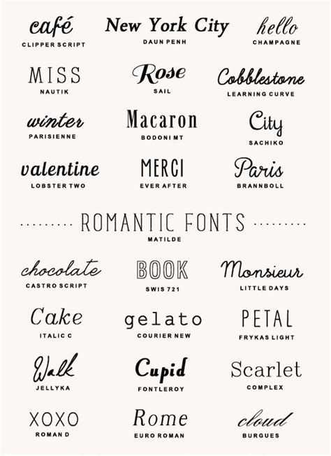 25 romantic fonts | Fonts | Typography fonts, Romantic fonts, Typography