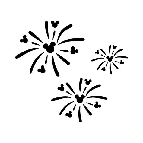 Mickey Fireworks Outline Svg High Quality Perfect for your Design ...