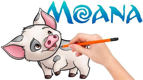 How To Draw Pua The Pig From Moana Vaiana Easy Drawings Dibujos ...