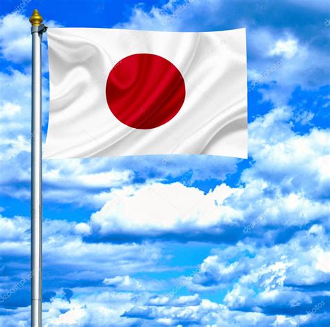 Japan waving flag against blue sky — Stock Photo © Alexis84 #11031751