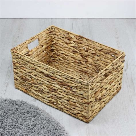 Water Hyacinth Rectangular Storage Basket - The Basket Company