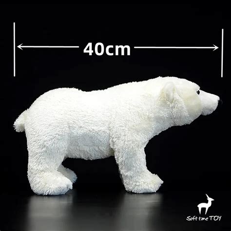 Polar Bear Anime Cute Plushie Ice Bear Plush Toys Lifelike Animals ...