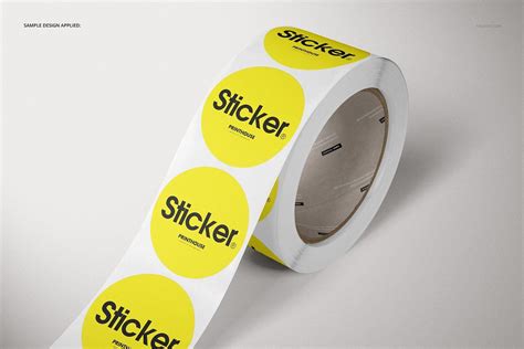 Round Roll Stickers Mockup Set | Branding mockups free, Mockup free psd, Mockup psd