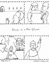 Daniel And The Lions Den Coloring Page In  sketch template