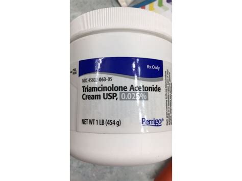 Triamcinolone Acetonide Cream USP, 0.025% (RX) 1 LB Perrigo Ingredients and Reviews