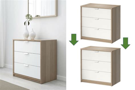 Can I stack and connect two ASKVOLL 3-drawer chests? - IKEA Hackers