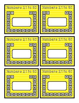 Number Punch Cards - 1 to 100 by A W Creations | TpT