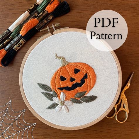 Pumpkin Embroidery Digital Embroidery Pattern Pack, 2 Free Pumpkin Patterns Inside - Etsy