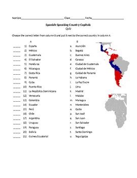 Spanish Speaking Countries And Capitals List