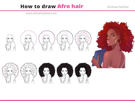 How To Draw Curly Afro Hair Step By Step at Drawing Tutorials