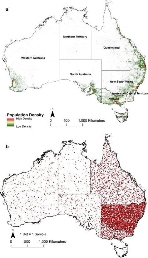 Population Density Map Of Australia