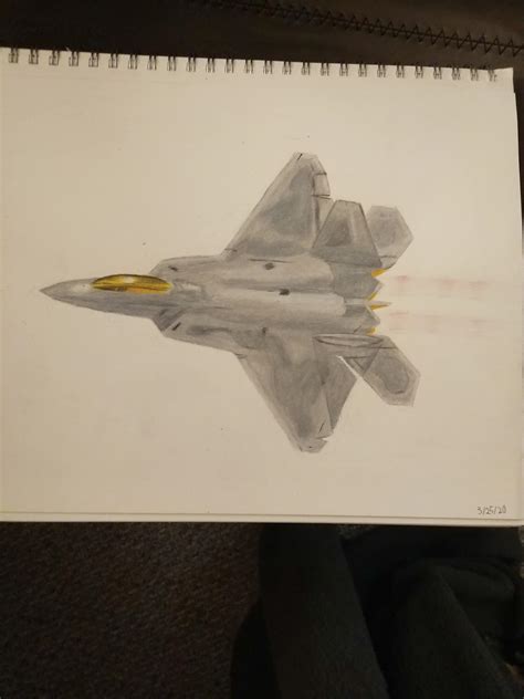 F-22 Raptor drawing I did a few weeks ago : aviation