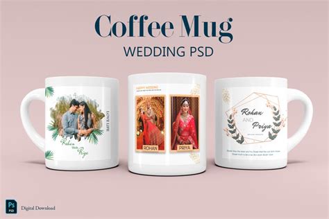 Mug Design Template Psd | Wedding Mug Design psd