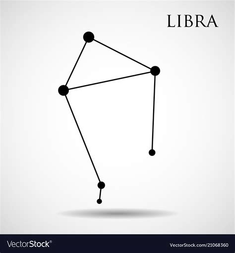 Constellation libra zodiac sign Royalty Free Vector Image