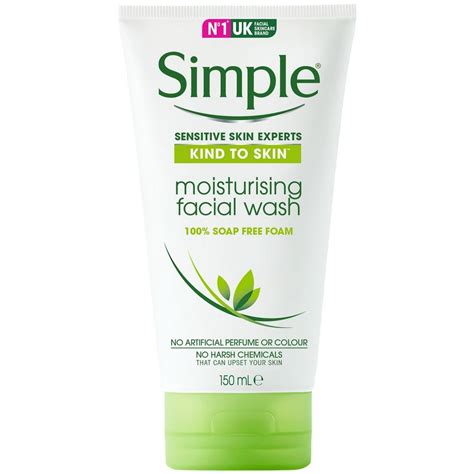 Simple Moisturizing facial wash 100% soap free 150ml