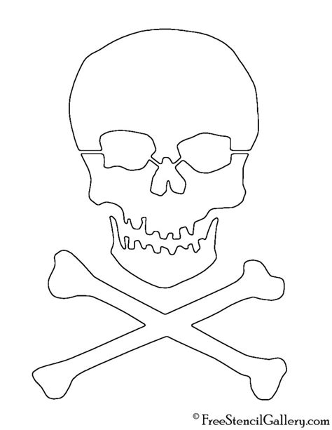 Skull and Crossbones Stencil | Free Stencil Gallery