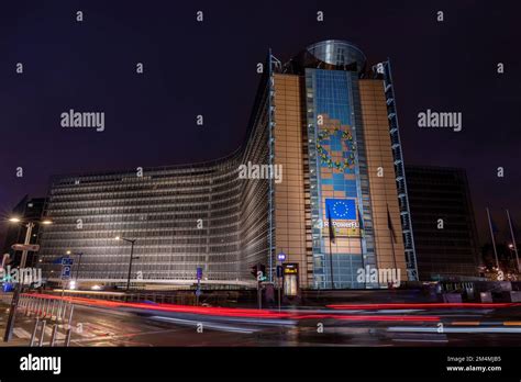 Brussels belgium december 21 2022: berlaymont building, european commission headquarters, at ...