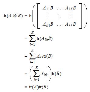 Properties of the Kronecker product