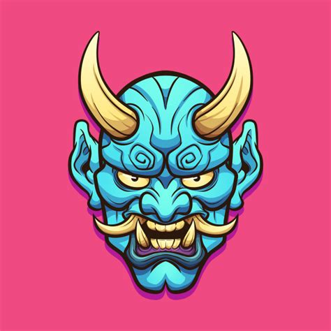 Japanese demon mask. - Mask - Tapestry | TeePublic