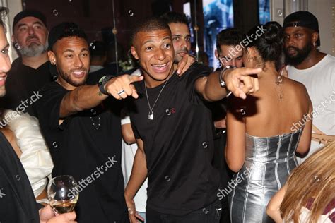 Neymar Kylian Mbappe Attending Party Celebrate Editorial Stock Photo ...