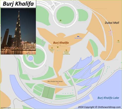 Burj Khalifa Map - Dubai - Ontheworldmap.com