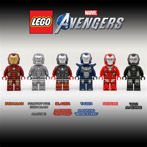 2020 Lego Iron Man Armors (plus Rescue and War Machine) : lego