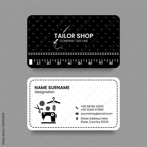 Tailor business card vector design. Sewing, fashion design Stock Vector ...