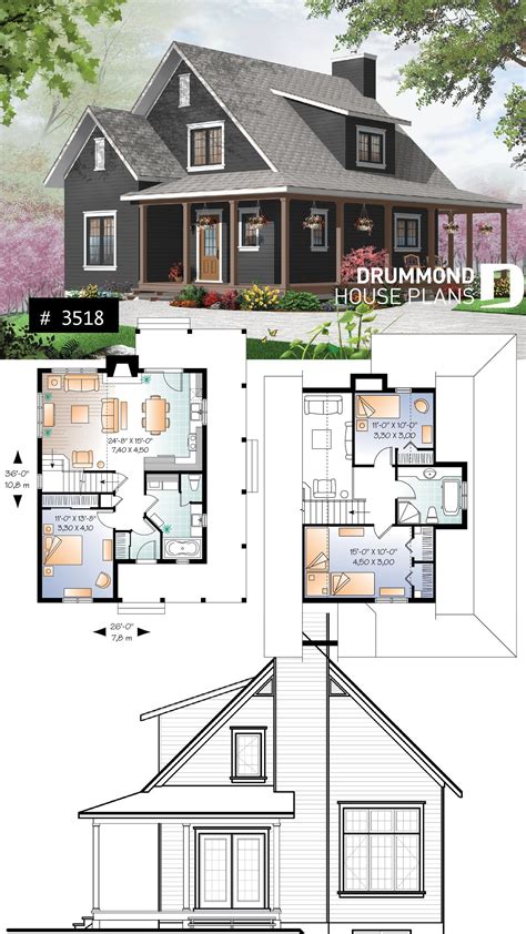 Small House Plans with Open Floor Plan 2020 | House plans farmhouse, Farmhouse cottage house ...