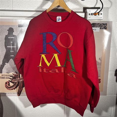 Vintage Roma Italy Crewneck - Depop