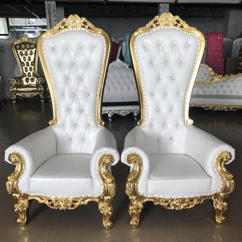 China Luxury Royal Cheap King Throne Chair Gold Wedding Chair for Bride and Groom - China ...