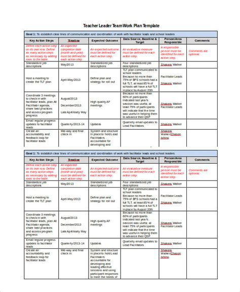 Work Plan Document Template