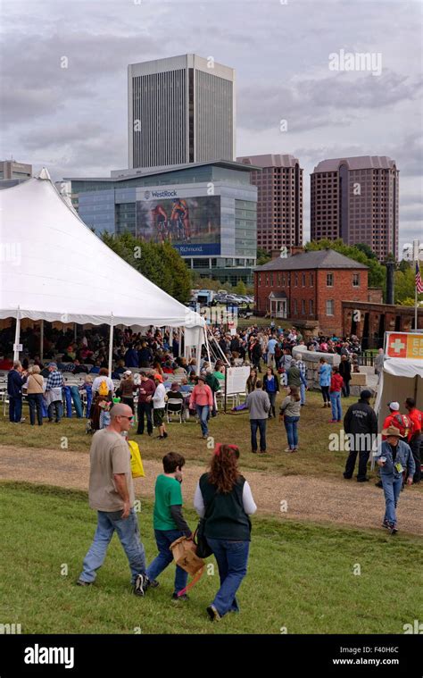 Downtown skyline seen from the Richmond Folk Festival, Richmond, VA ...